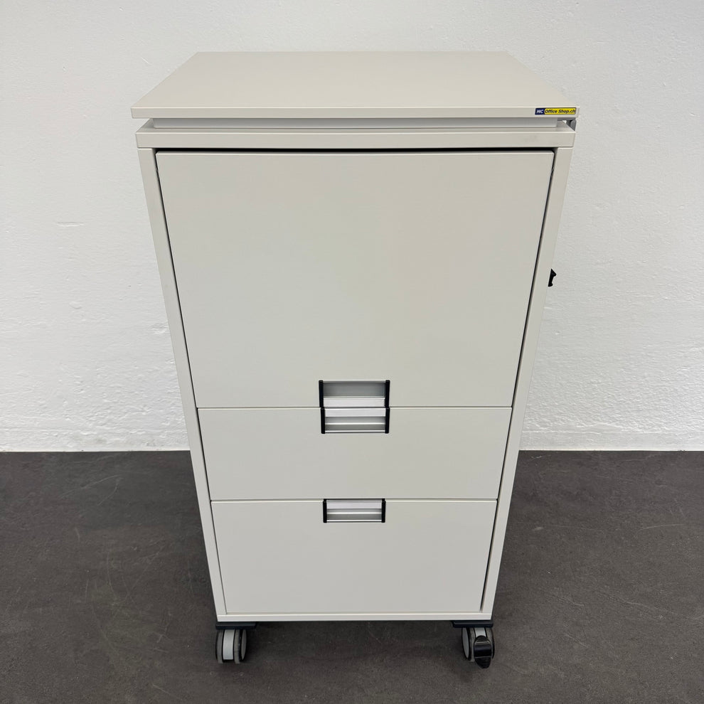 Steelcase Moby Roll-Caddy - Weiss - mit Vollmantelschublade - mit Schl ...