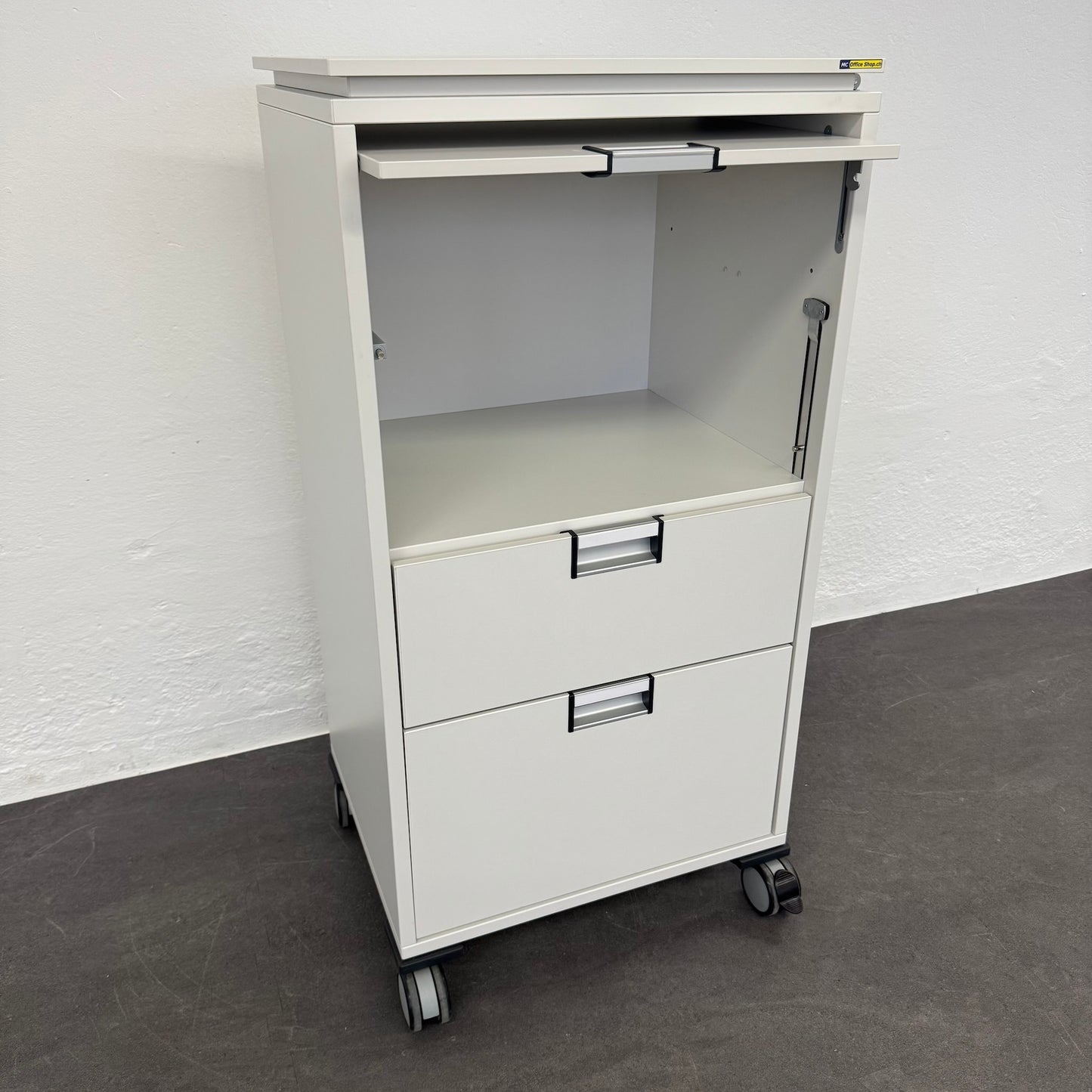Steelcase Moby Roll-Caddy mit Klappe offen