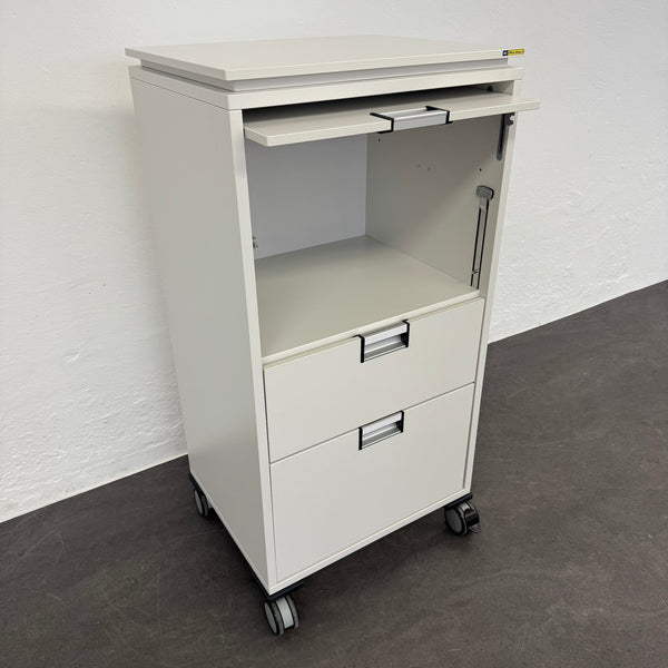 Steelcase Moby Roll-Caddy - Weiss - mit Vollmantelschublade - ohne Schlüssel