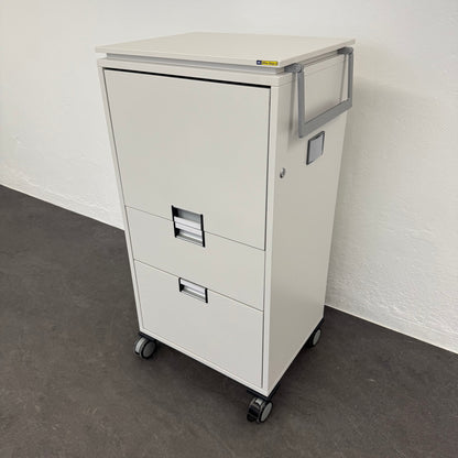 Steelcase Moby Roll-Caddy - Weiss - mit Vollmantelschublade - ohne Schlüssel