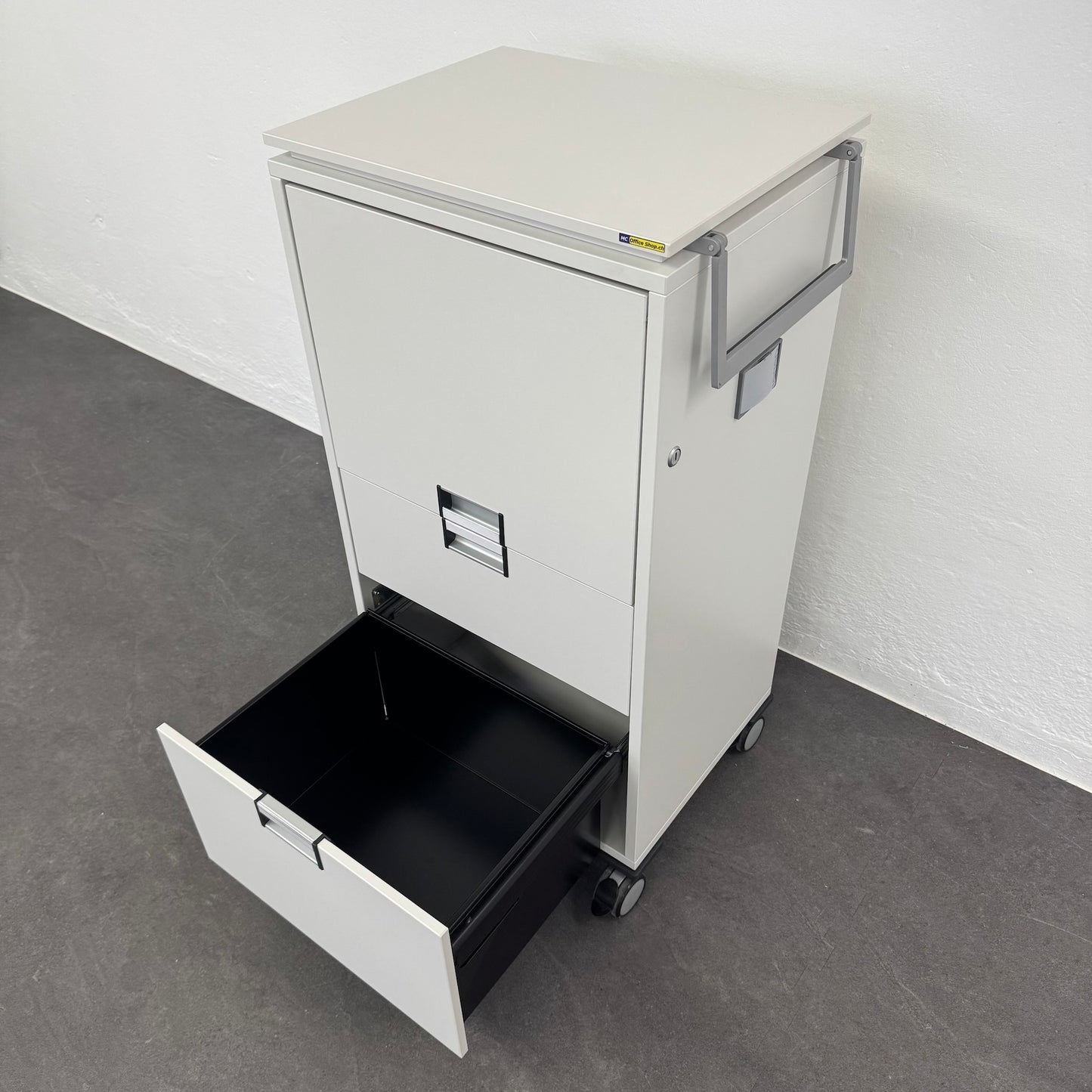 Steelcase Moby Roll-Caddy - Weiss - mit Vollmantelschublade - ohne Schlüssel