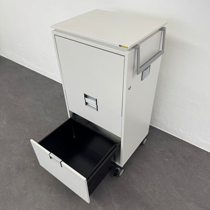 Steelcase Moby Roll-Caddy - Weiss - mit Vollmantelschublade - ohne Schlüssel
