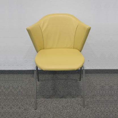 Italdesign Café Lounge-Sessel in gelbem Kunstleder - 6036074