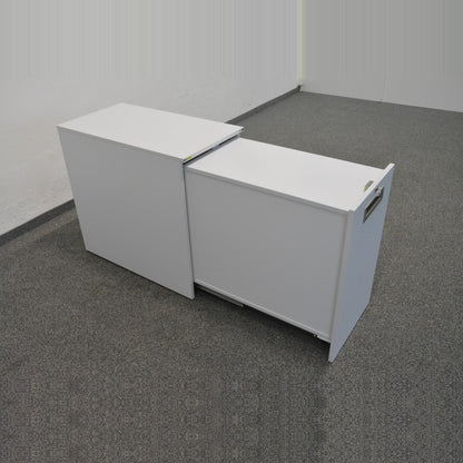 Sitag Apothekerschrank Spanplatte weiss offen von links - 6036199