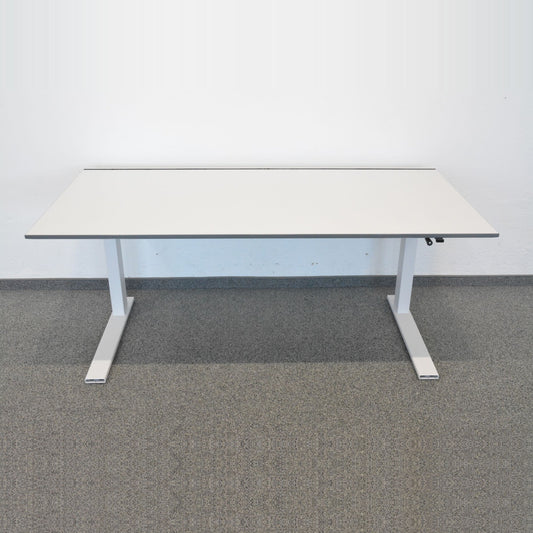 Lista Office LO Extend Schreibtisch Tischplatte Weiss mit anthraziter Kante