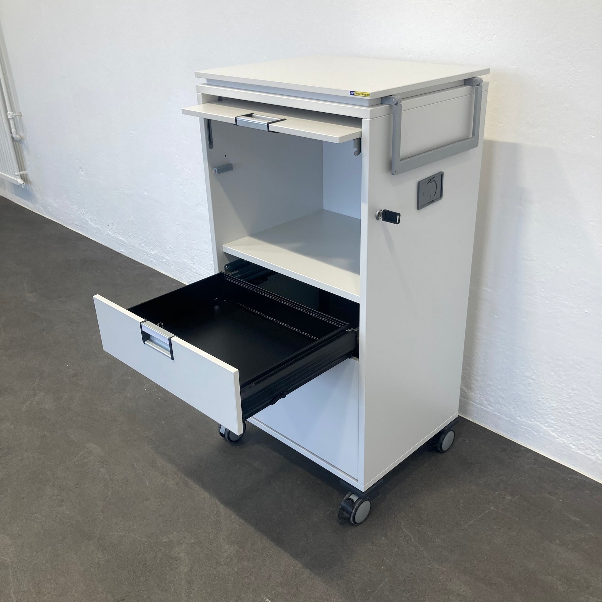  Steelcase Moby Roll-Caddy mit Breitschublade A6 offen - 6036280