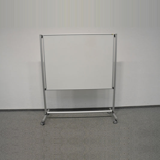 O + C Tafelständer fahrbar Whiteboard Silbergrau