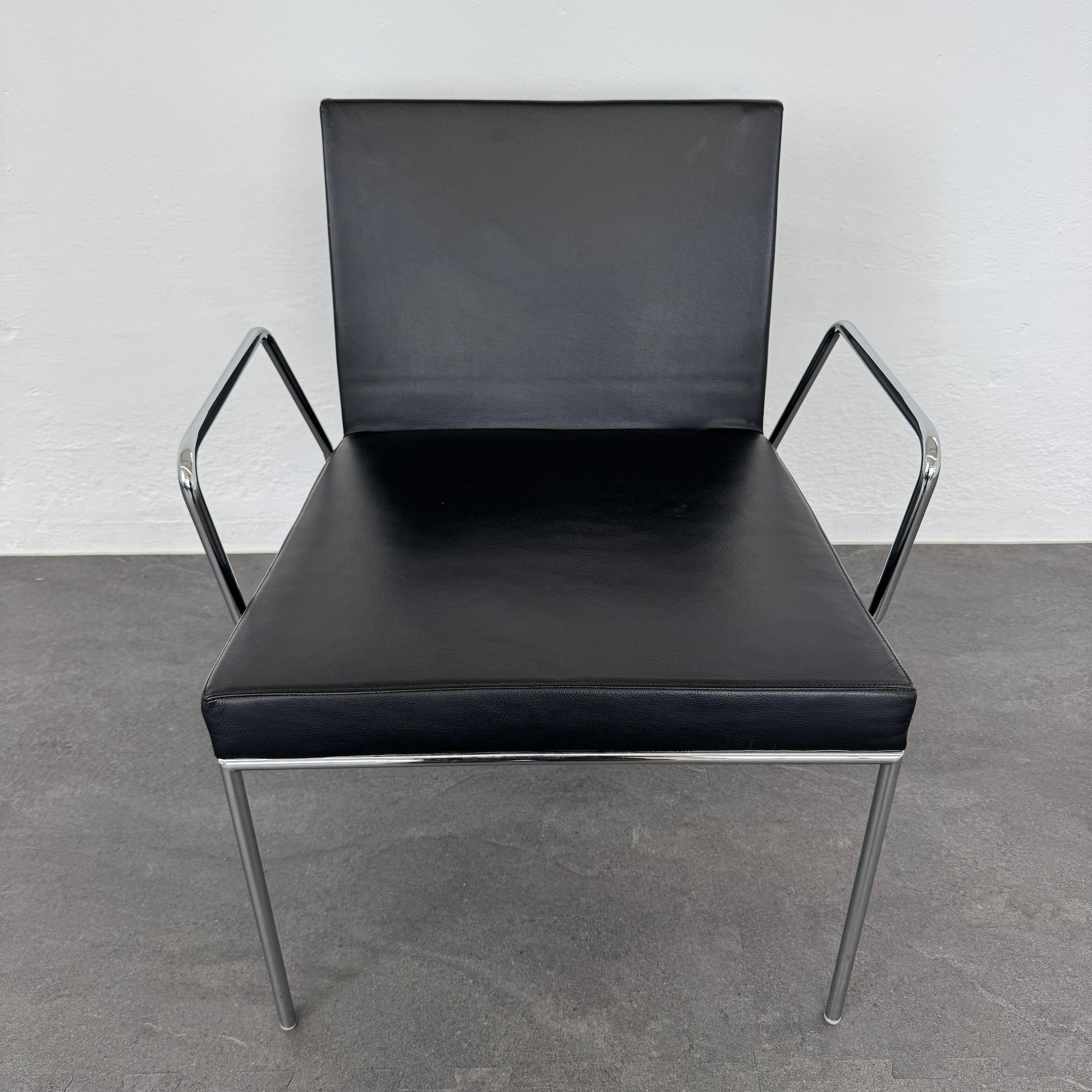 Accademia Fina Lounge-Sessel mit Leder Schwarz