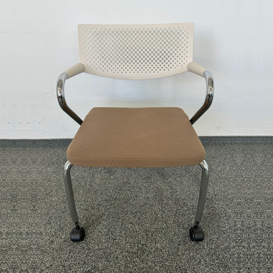 Vitra Visaroll 2 Stuhl Stoffbezug Cognac