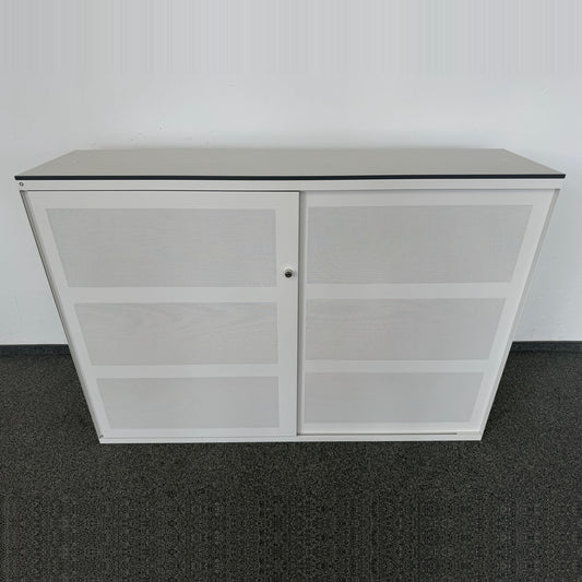 Lista Storage Twin Schiebetür-Aktenschrank Metall Weiss 