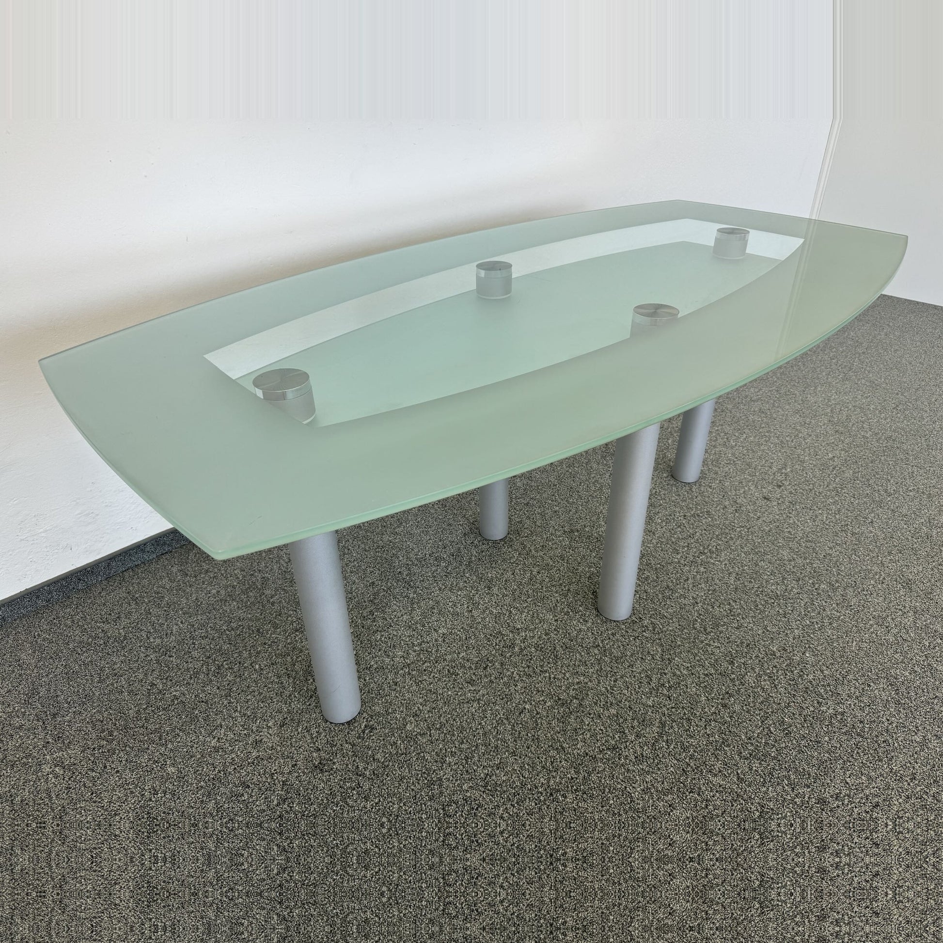 Top Design Clear Sitzungstisch Tischplatte aus Milchglaas