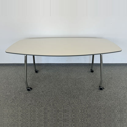 Lista Office Motion Roll-Sitzungstisch Tischplatte Weiss mit anthraziter Kante - 6036968