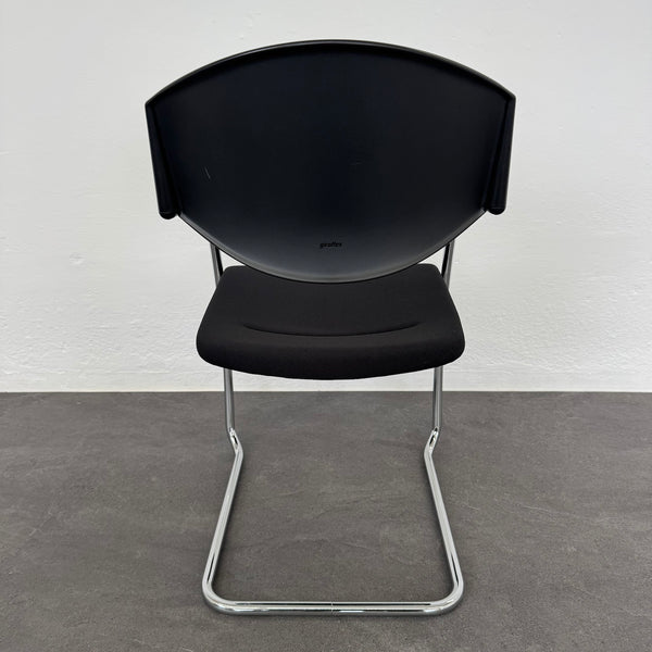 Giroflex G16 Freischwinger Bezug Stoff Schwarz - stapelbar