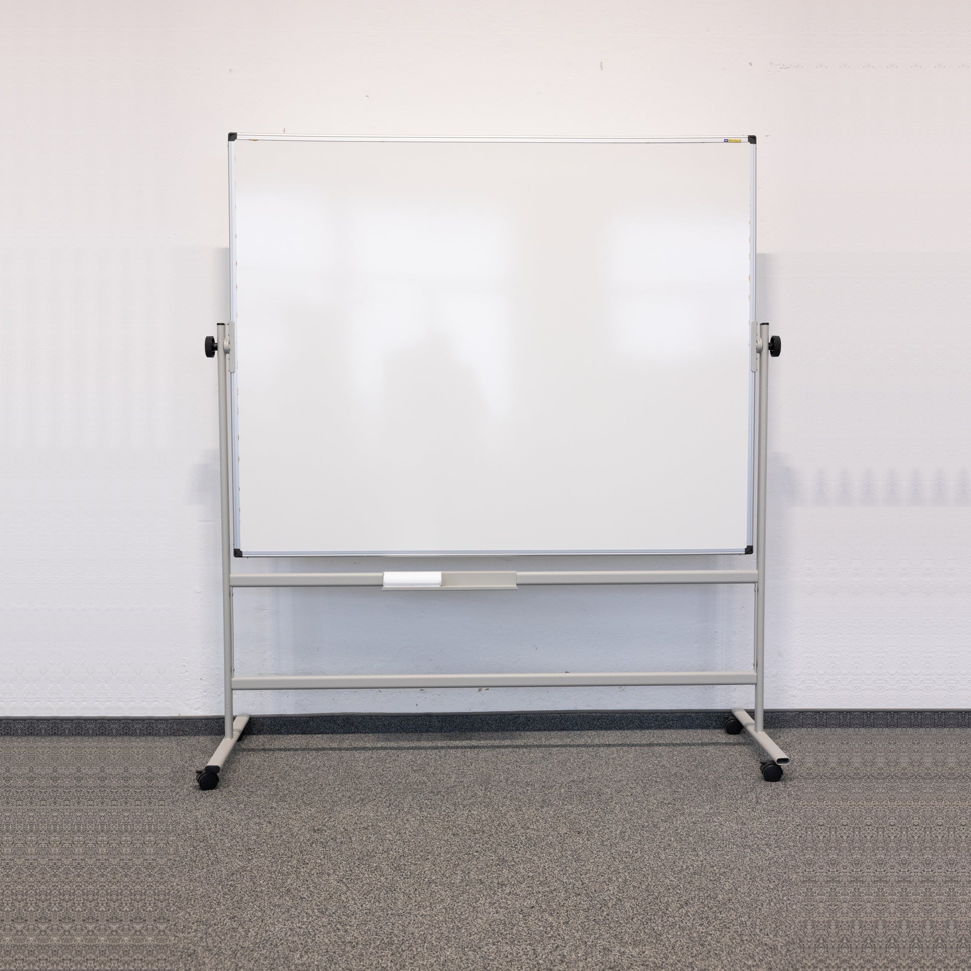 Maul Tafelständer fahrbar Whiteboard Silbergrau