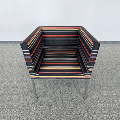 Accademia Classico Lounge-Sessel Stoff mehrfarbig gestreift - 6037167
