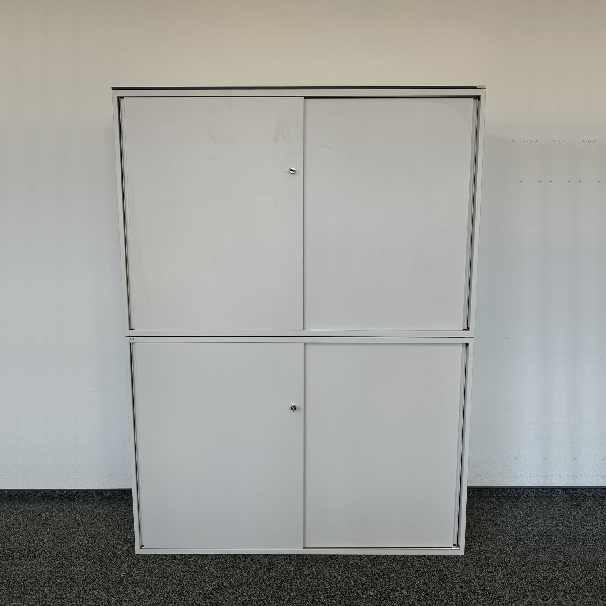 personalakten aufbewahrung schrank Lista Office LO Storage Schiebetür-Aktenschrank 6-OH - Weiss