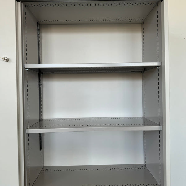 Lista Office LO Storage Schiebetür-Aktenschrank 6-OH - Weiss - mit Schlüssel
