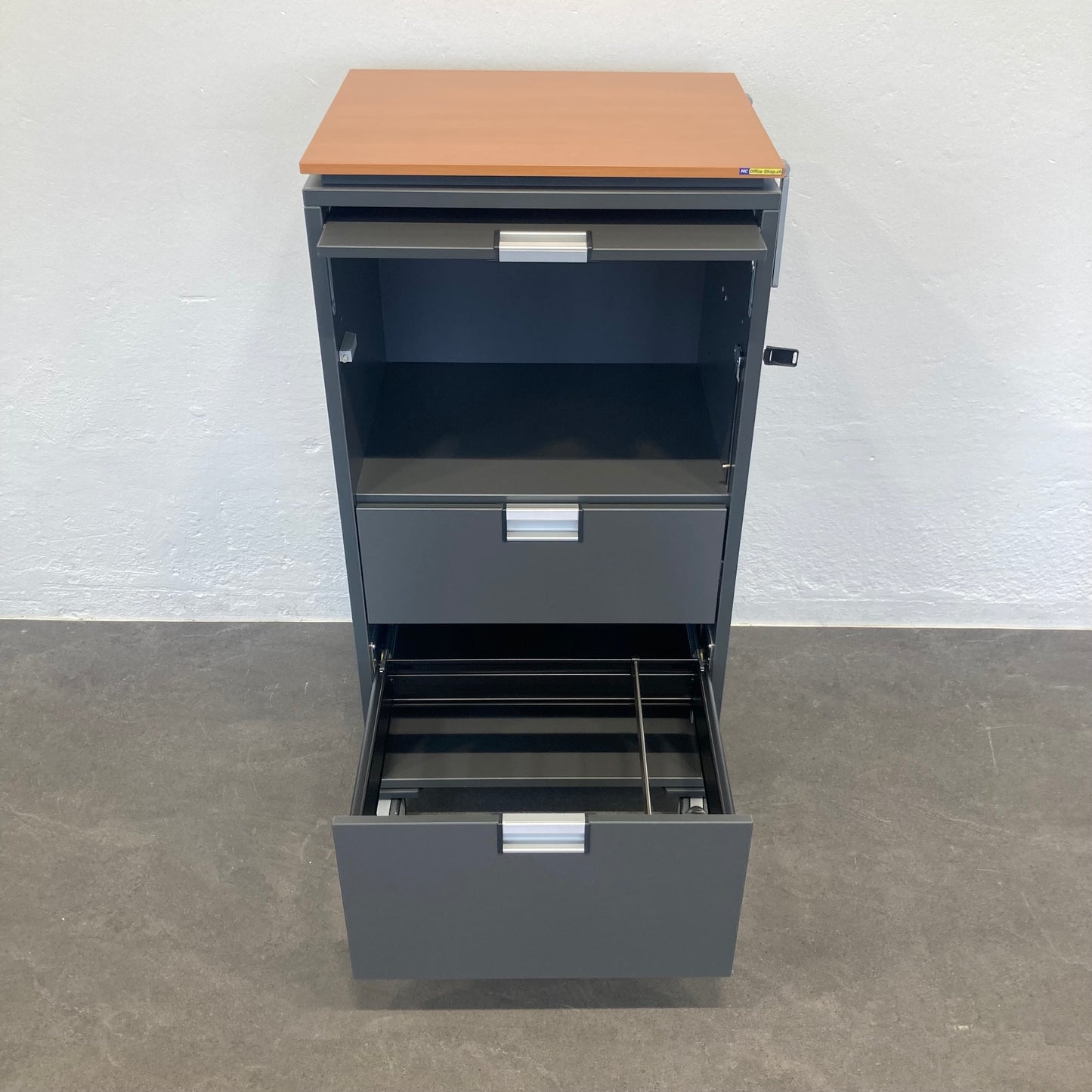 Steelcase Moby Roll-Caddy mit Klappe A4 offen - 6037234