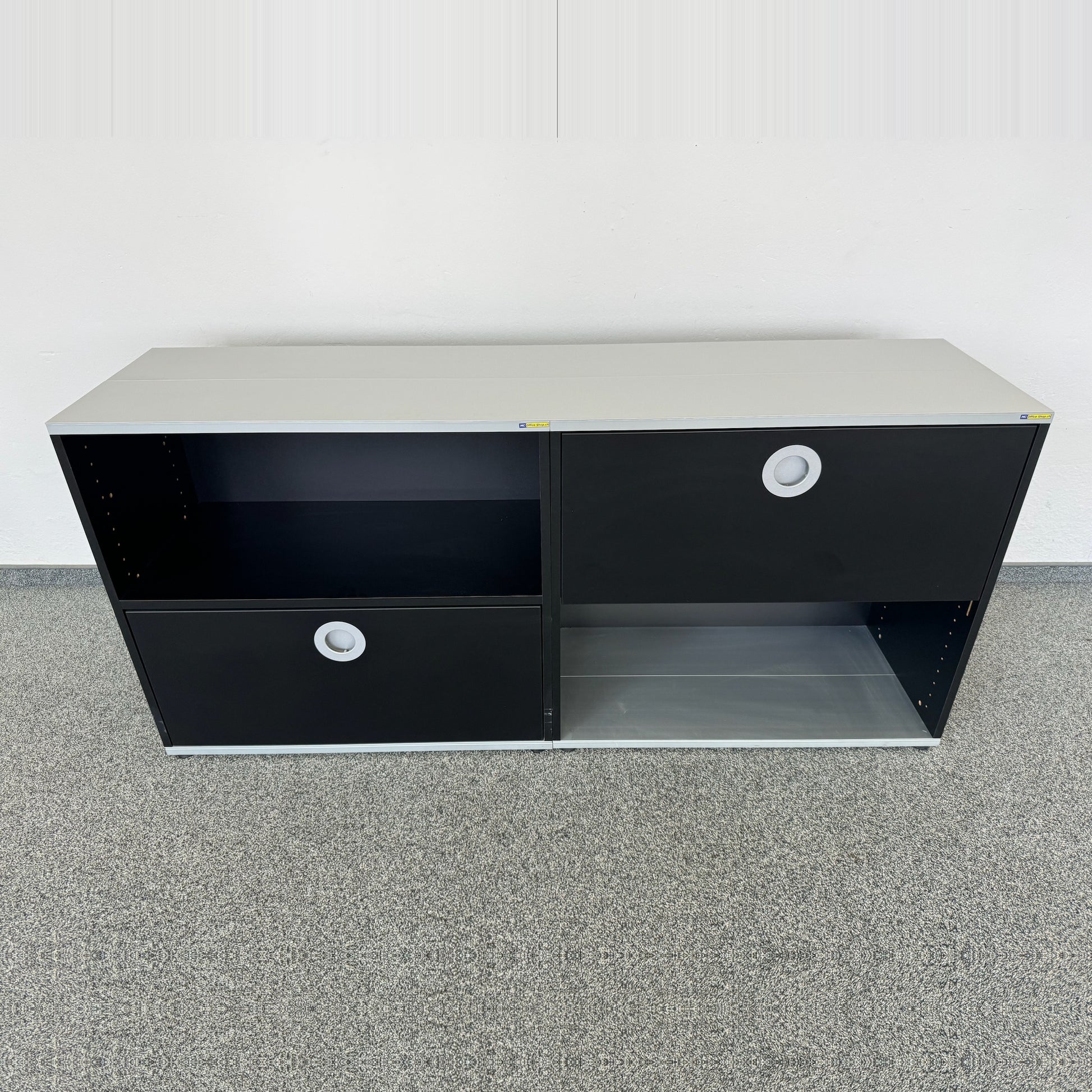 Denz D3 Sideboard MDF Schwarz 1600 mm breit