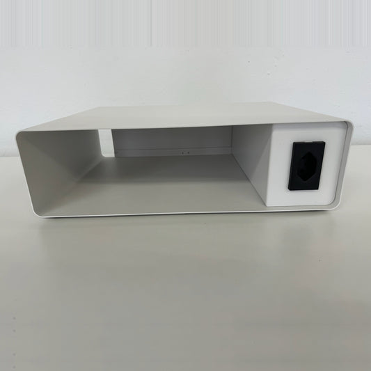 Lista Office Ablagefach aus Metall Weiss mit Steckdose für Ablage A4
