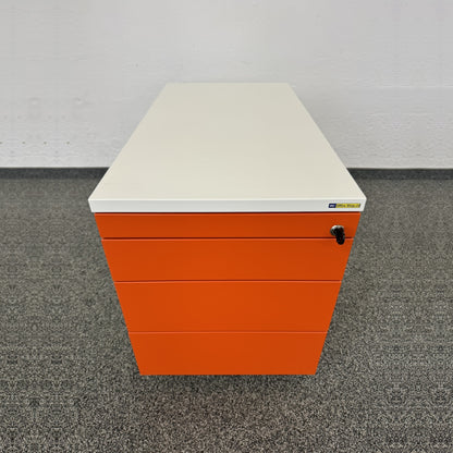 König + Neurath Container Roll-Korpus Weiss und Orange - 6037300