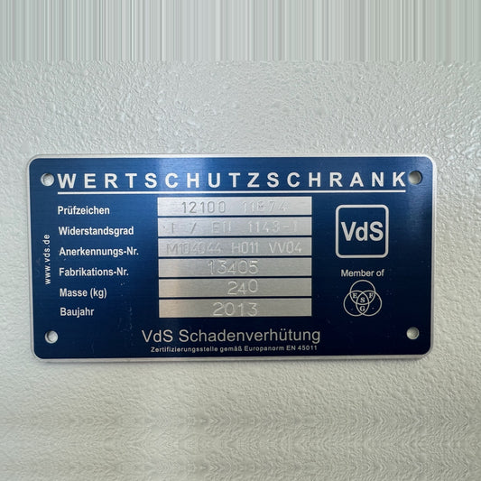 Züblin Fire Safe Schlüssel-Tresor