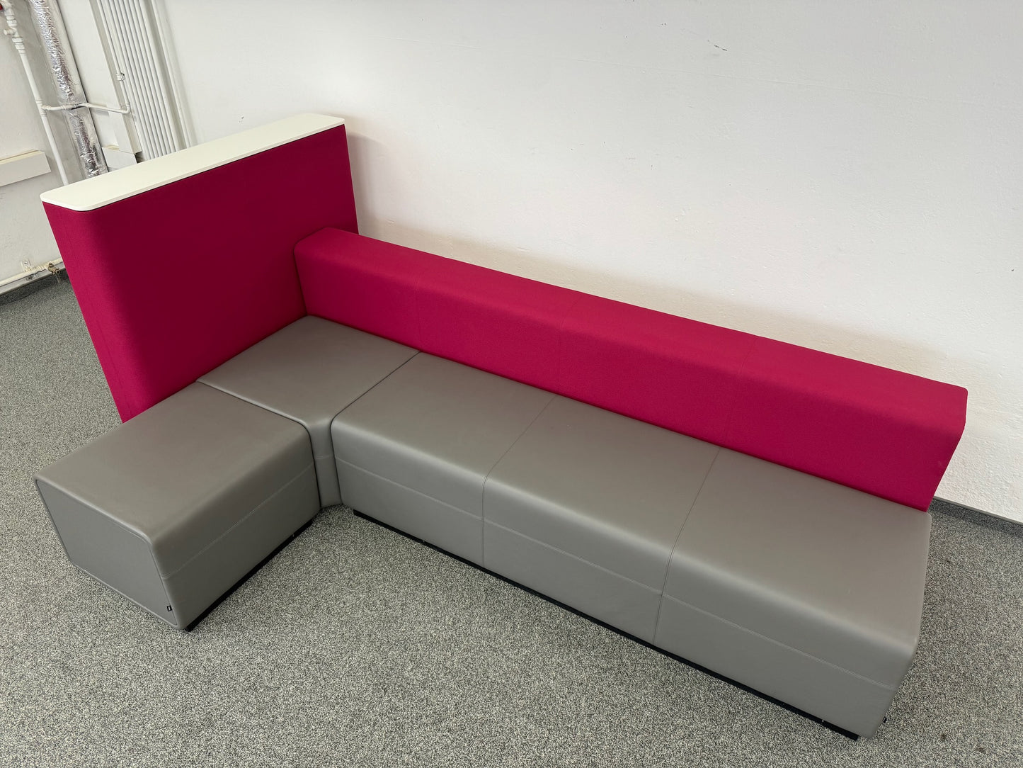 Bene PARCS CAUSEWAY Lounge Sofa Kunstleder grau