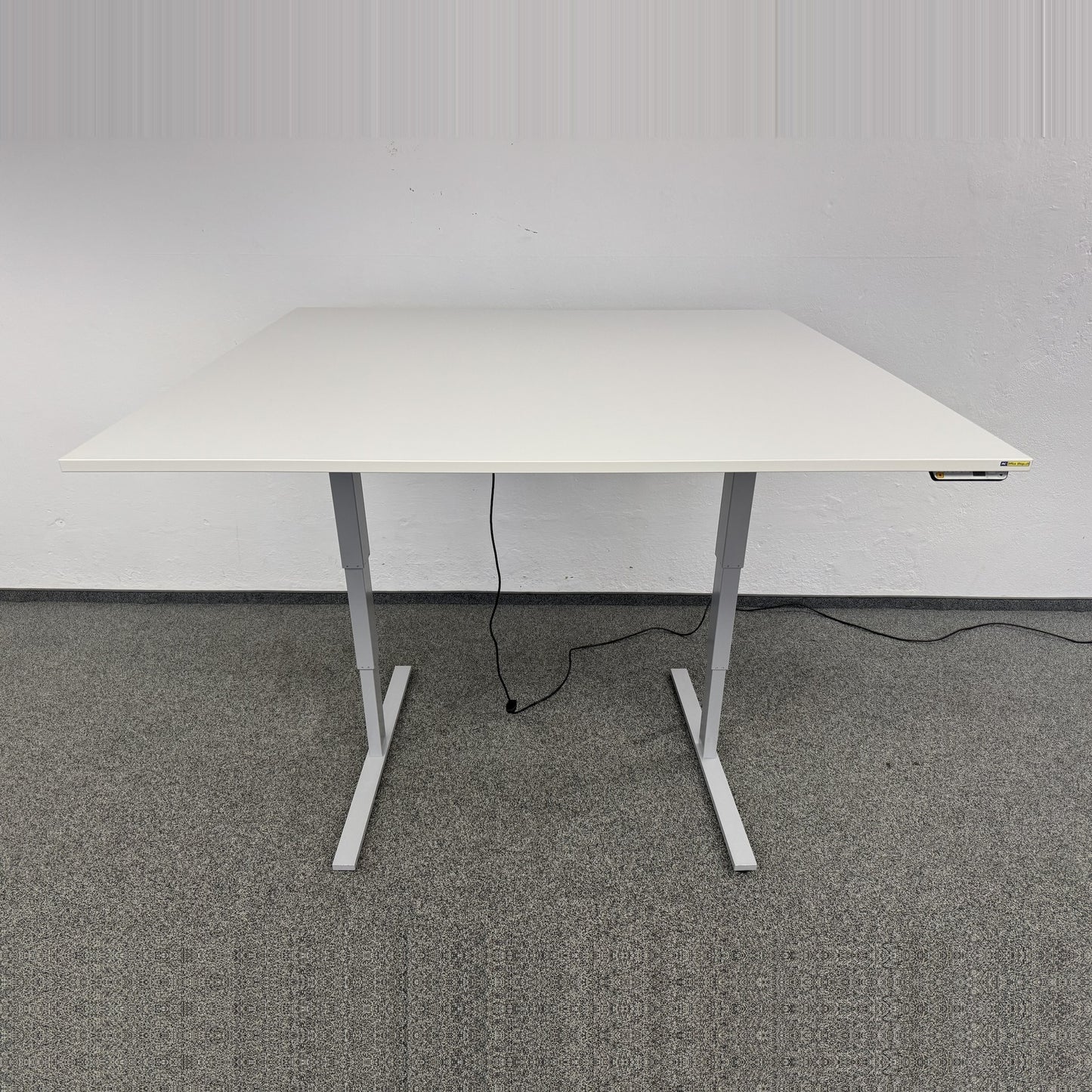 Interoffice Extend Sitz-Steh Sitzungstisch mit Tischplatte in Lichtgrau