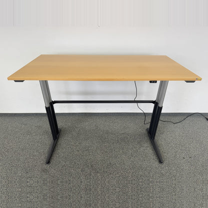 Sitag Ready Sitz-Steh Schreibtisch Spanplatte Buchenfurnier