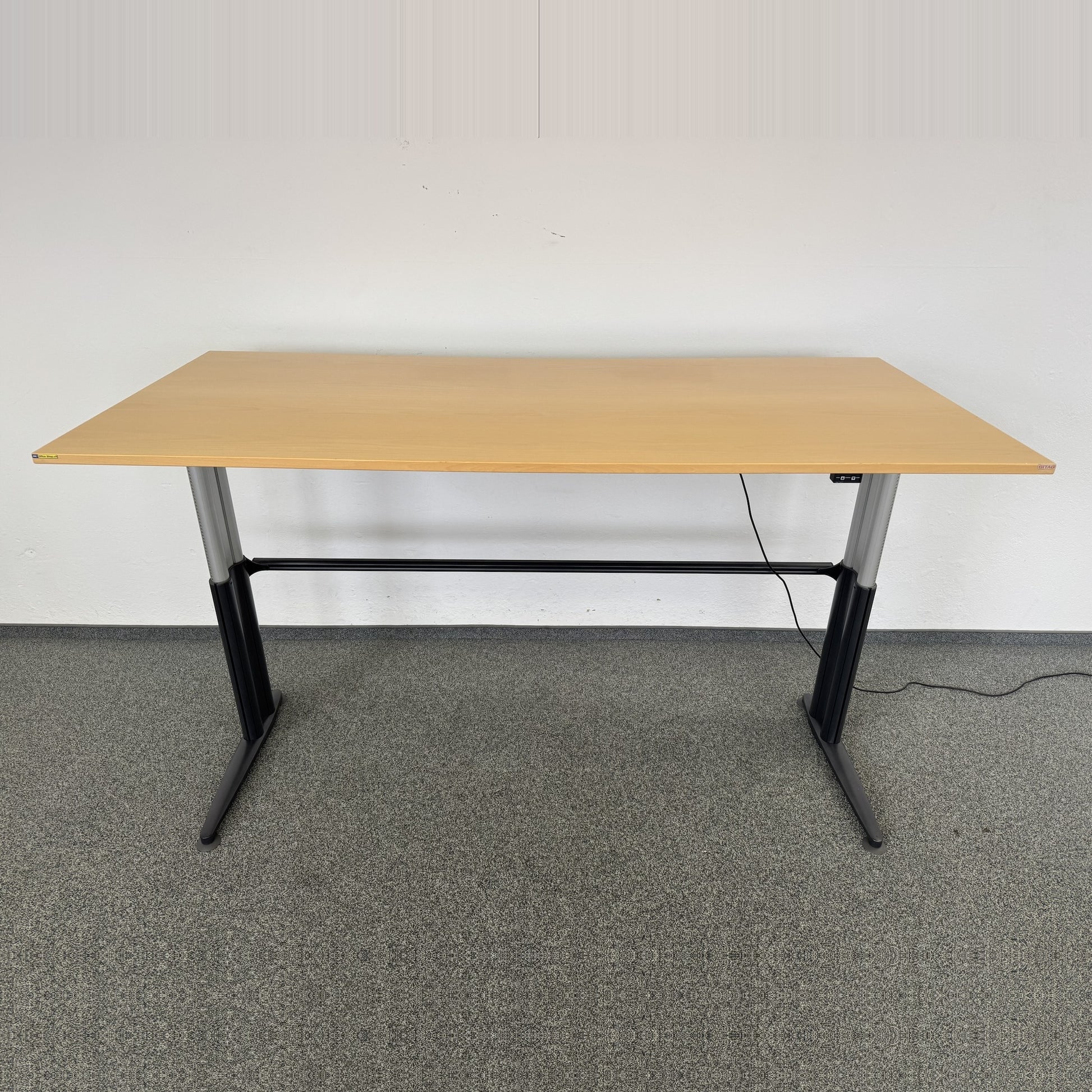 Sitag Ready Sitz-Steh Schreibtisch Spanplatte Buchenfurnier