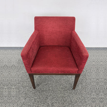 Accademia Eleganto Lounge-Sessel mit Stoffbezug Rot gemustert