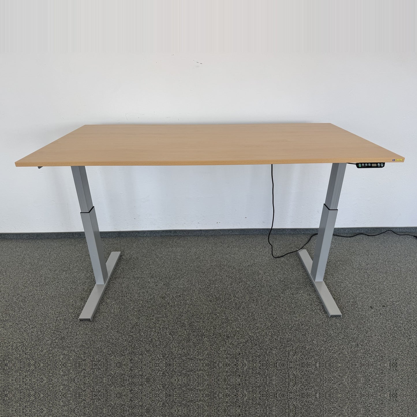 Interoffice Sitz-Steh-Schreibtisch Tischplatte Buchendekor