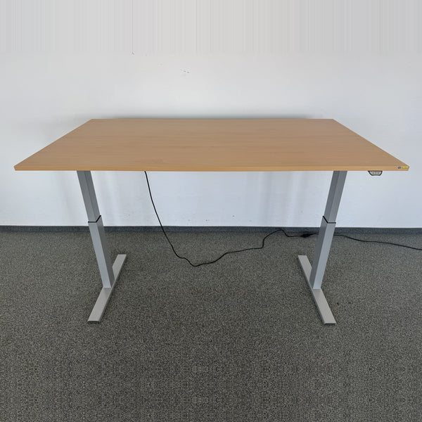 Interoffice Extend Sitz-Steh Schreibtisch 1800x900 mm Buchendekor