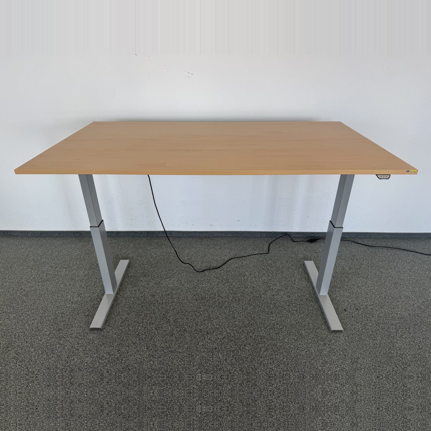 Interoffice Sitz-Steh-Schreibtisch Tischplatte Buchendekor