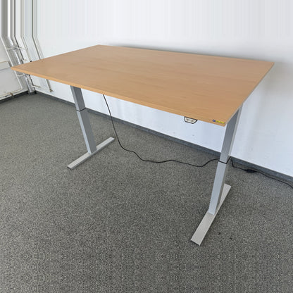 Interoffice Sitz-Steh-Schreibtisch Gestell Silbergrau - 6037664