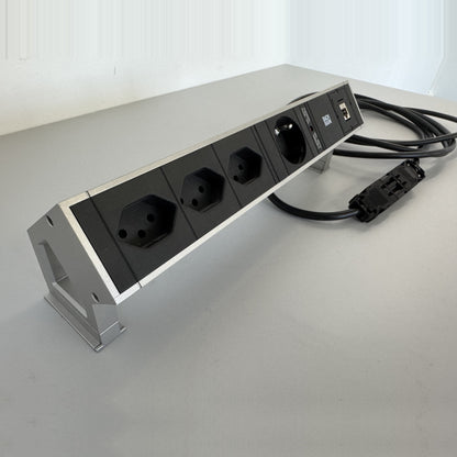 Bachmann Mehrfachstecker Desk 2 in Silbergrau - 6037676