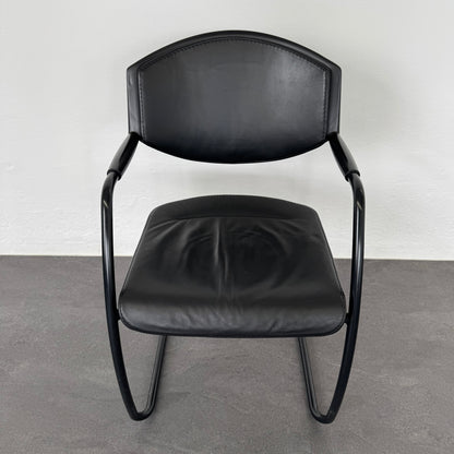 Giroflex G16 Freischwinger Bezug Leder schwarz - 6037823