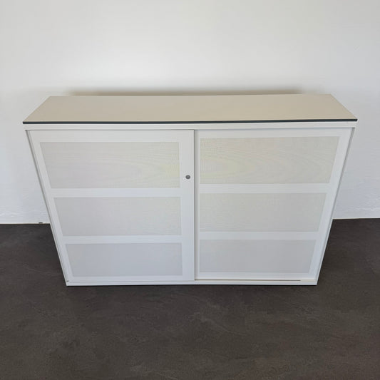 Lista Storage Twin Schiebetür-Aktenschrank Metall Weiss 