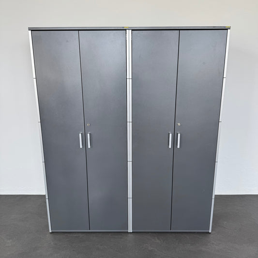 Embru eQ Flügeltür-Aktenschrank aus Metall in Anthrazit