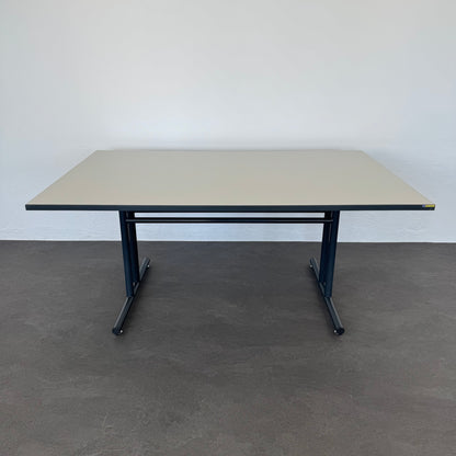 Top Design Classic Sitzungstisch Spanplatte Weiss mit Kante Anthrazit