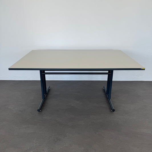 Top Design Classic Sitzungstisch Spanplatte Weiss mit Kante Anthrazit