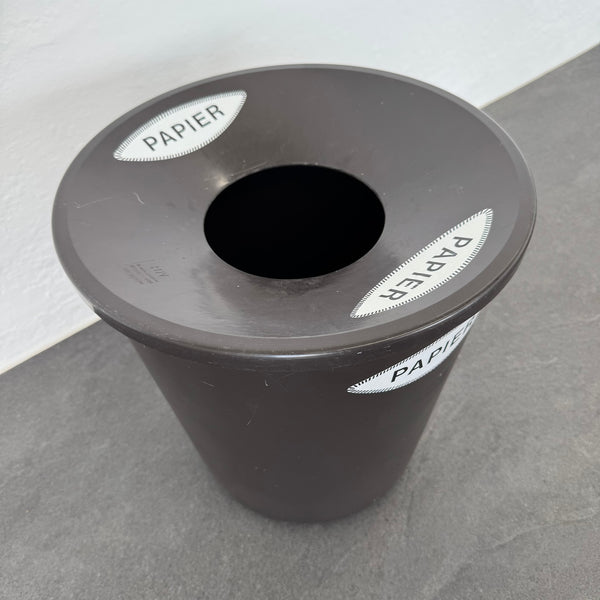 Romay Brandschutz Abfalleimer mit Löschdeckel - Dunkelbraun