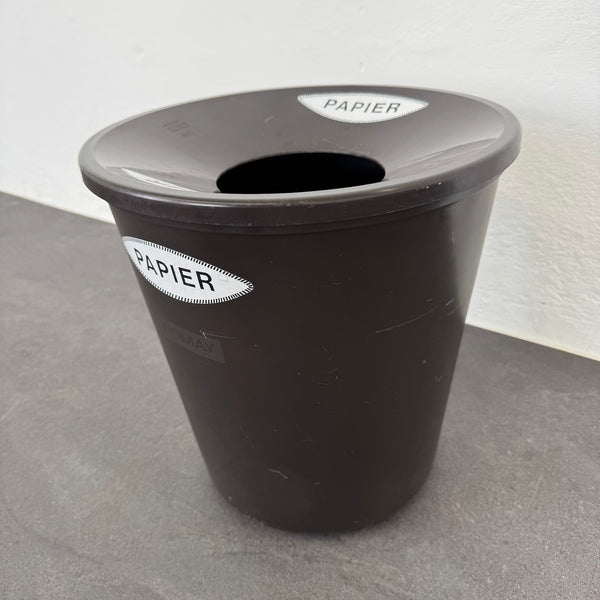 Romay Brandschutz Abfalleimer mit Löschdeckel - Dunkelbraun