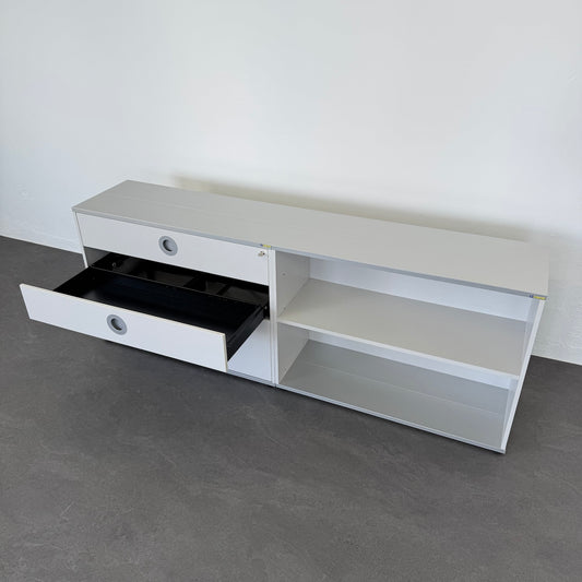 Denz D3 Sideboard mit Abdeckung Aluminium in Silbergrau