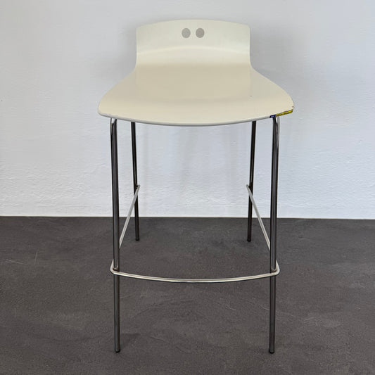 Top Design Classic Barhocker aus Formsperrholz Weiss lackiert