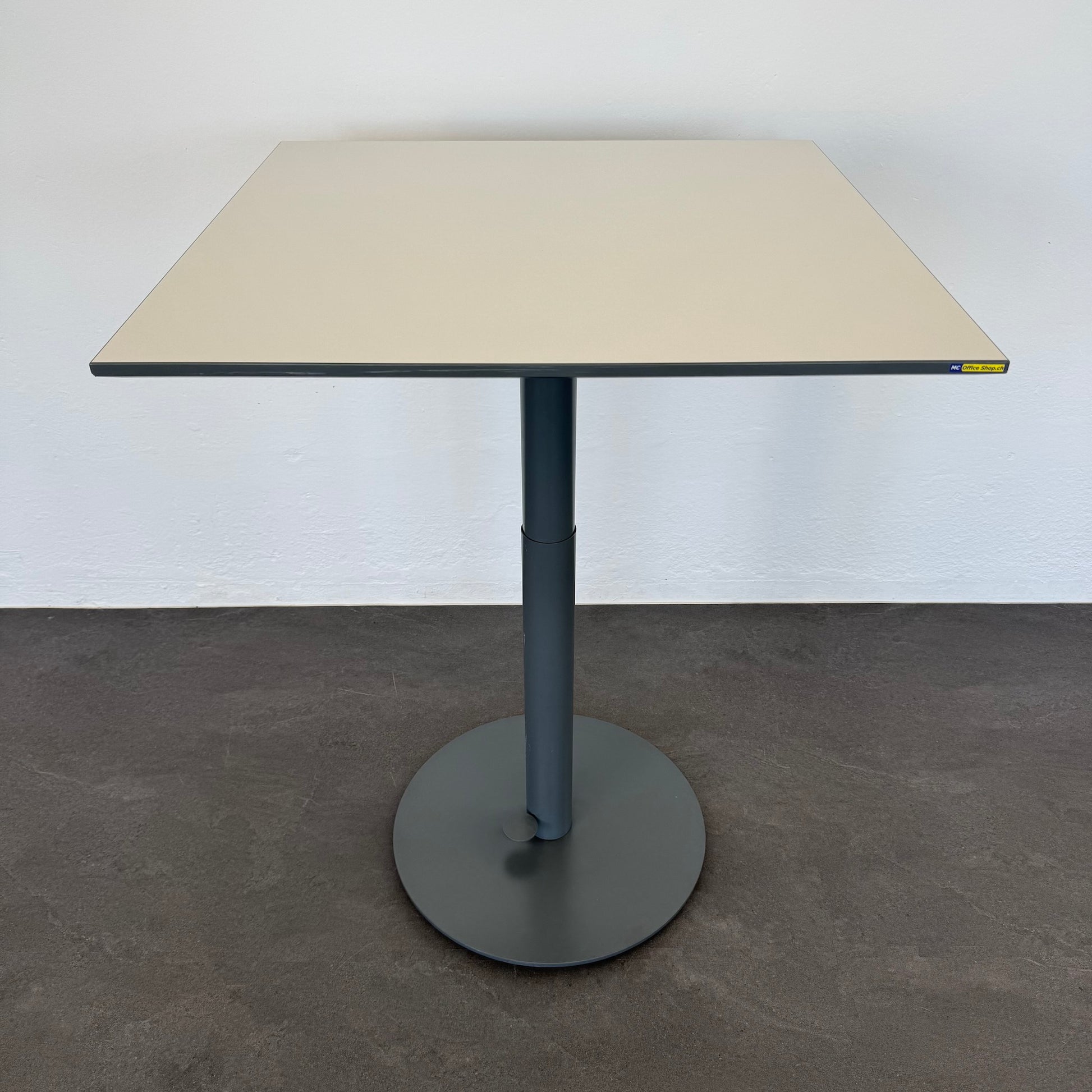 Lista Office Choice Sitz-Steh-Besprechungstisch Tischplatte Weiss mit Kante Anthrazit - 6038113