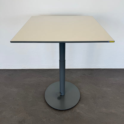 Lista Office Choice Sitz-Steh-Besprechungstisch Tischplatte Weiss mit Kante Anthrazit - 6038113