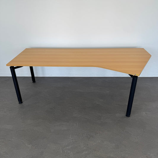 Gesika Lim Schreibtisch Freiform mit Tischplatte Buchendekor