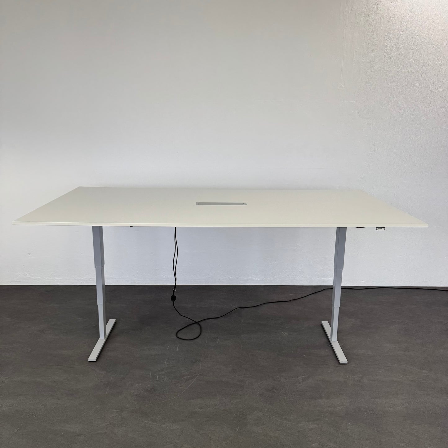 Denz AERO FLEX Sitz-Steh Sitzungstisch Tischplatte Lichtgrau Hell