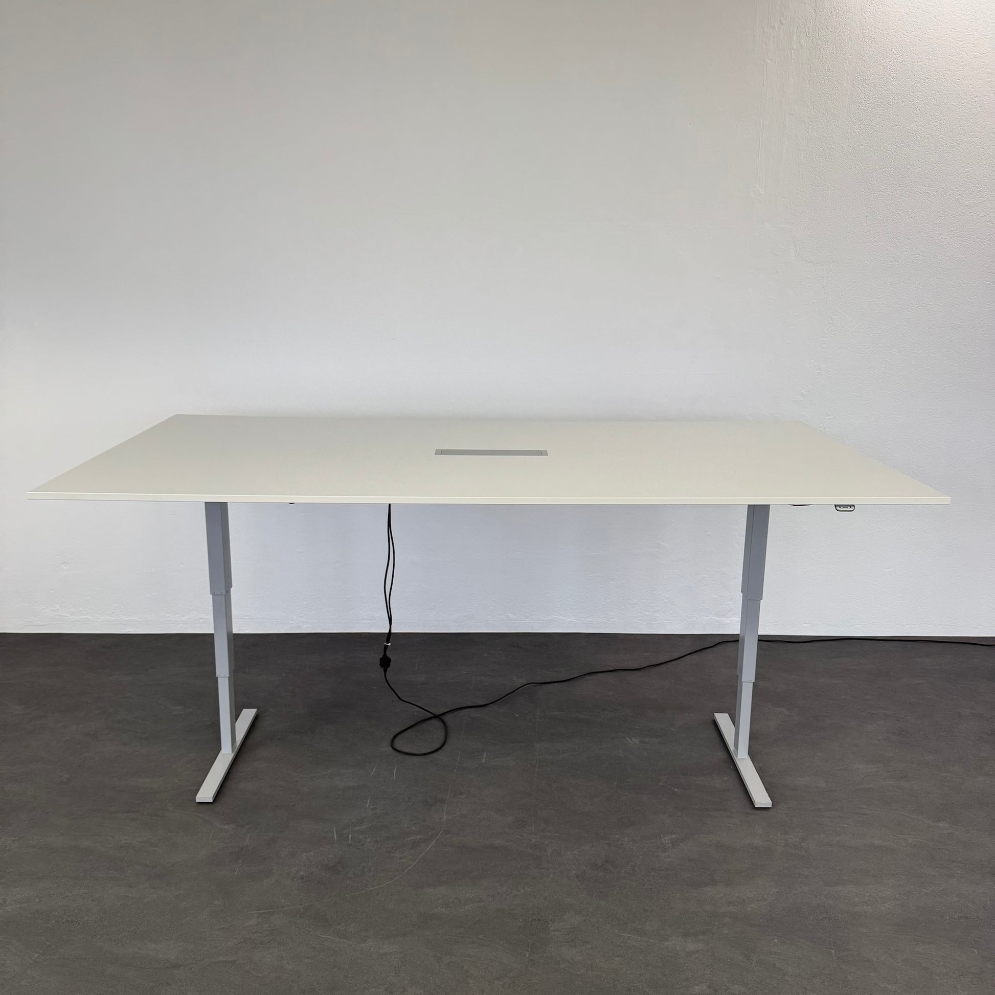 Denz AERO FLEX Sitz-Steh Sitzungstisch Tischplatte Lichtgrau Hell